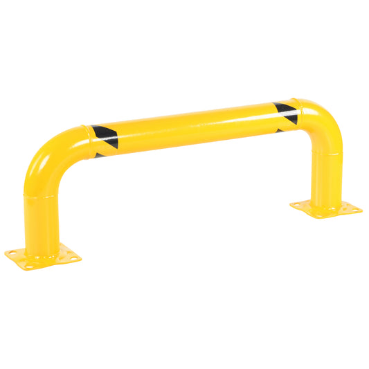 Low Profile Rack Guards, 4' W x 1.4' H, Yellow