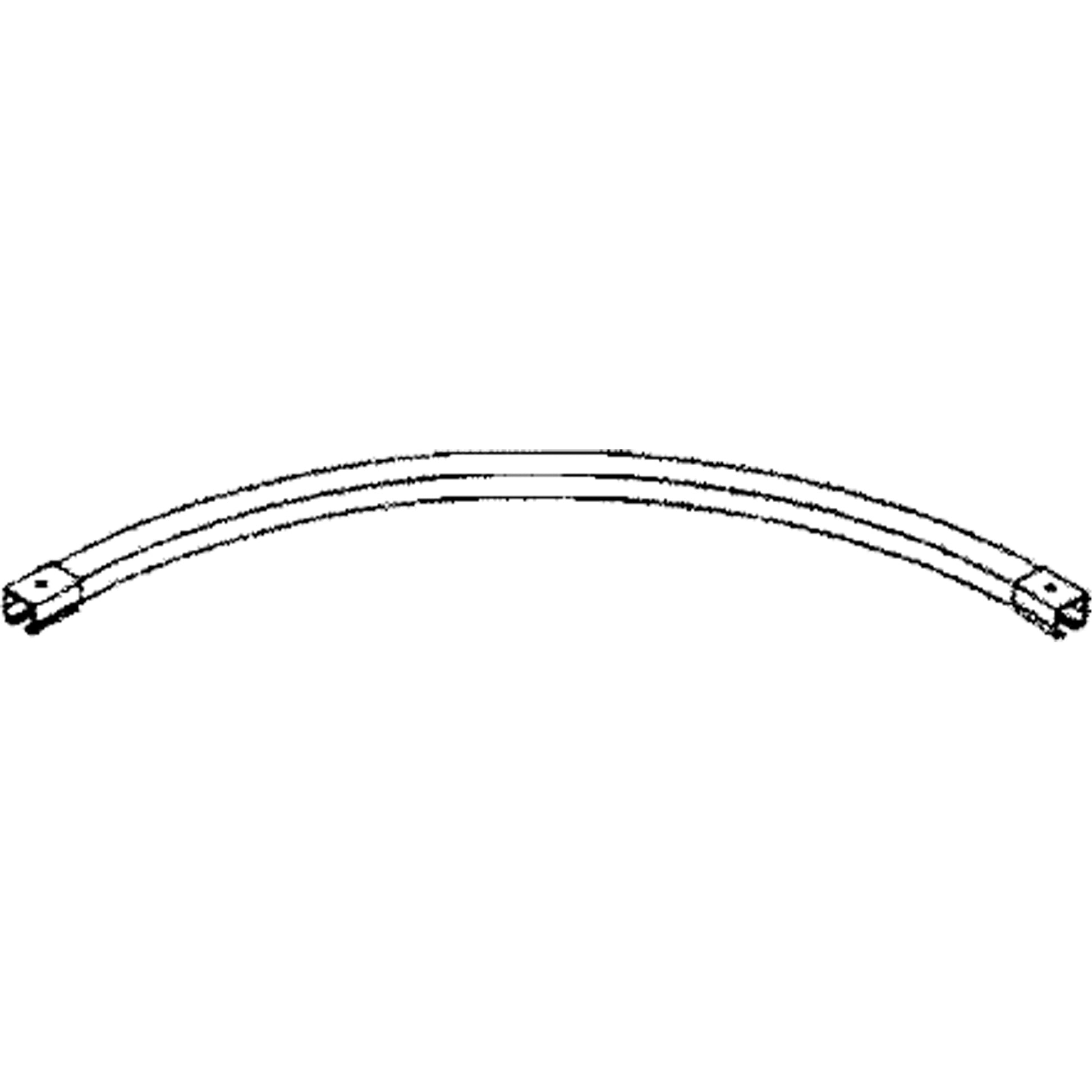 90° Curved Curtain Partition Track with Splicers, 3' L