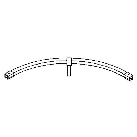 Floor Mounted 90° Curved Curtain Partition Track, 3' L