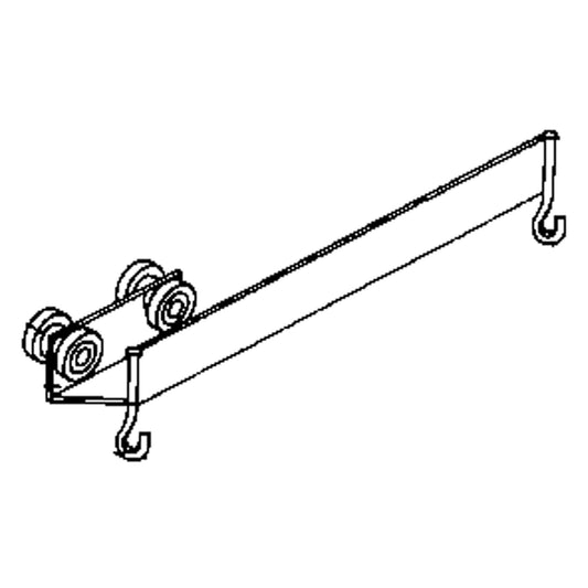 Curtain Partition Overlap By-Pass Roller
