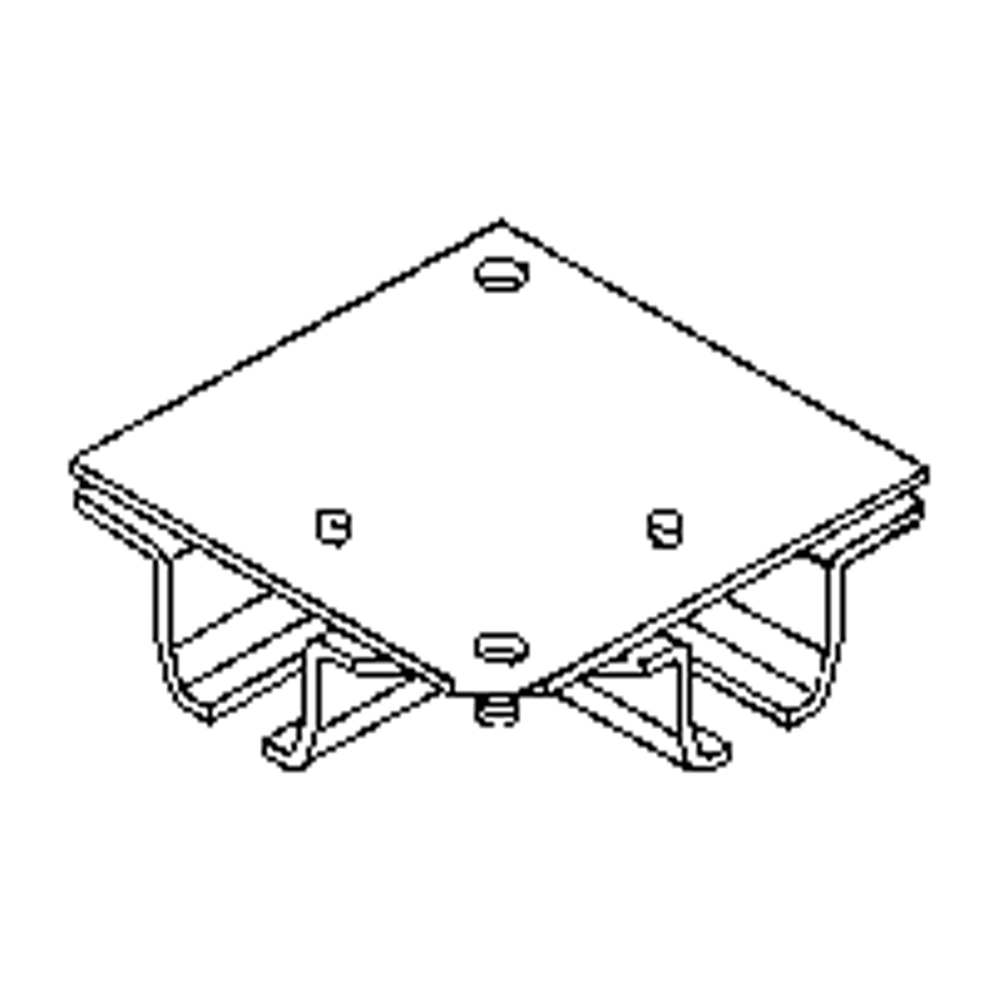 Ceiling Mount Curtain Partition 90° Corner Connector