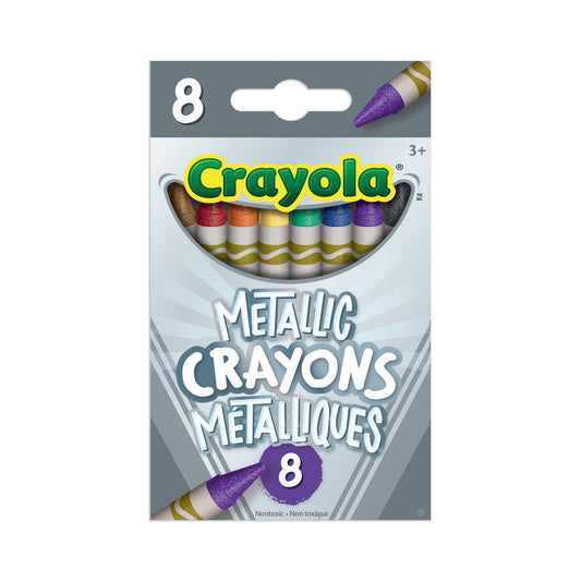 Crayola Metallic Crayons, 8 Count (Case of 48)