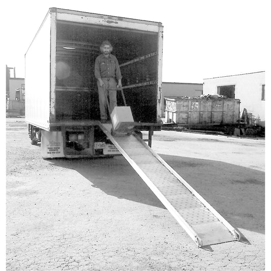 Aluminum Walk ramps with Perforated Traction Grip, 2500 lbs. Capacity, 32" W x 6' L