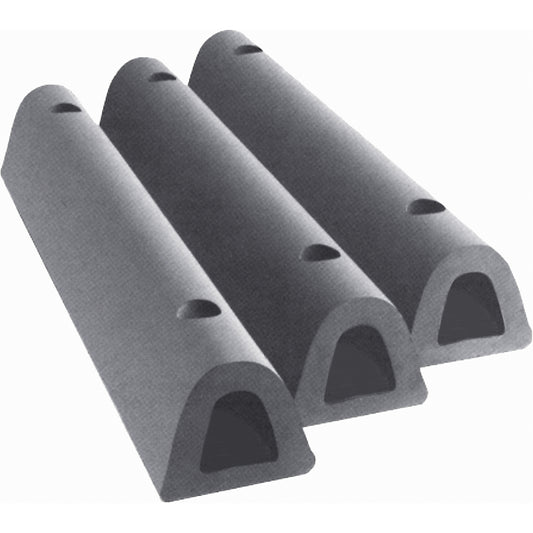 Extruded Rubber Dock Fenders, Rubber, 4-1/2" W x 36" L x 3-3/4" D