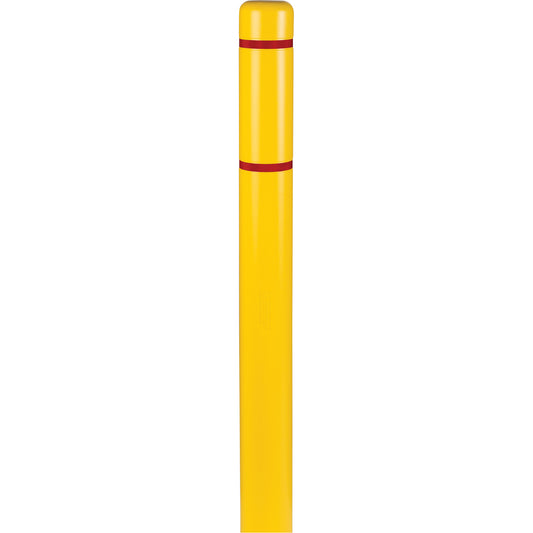 Polyethylene Bollard Covers, 4-1/2" Dia. x 52" L, Yellow