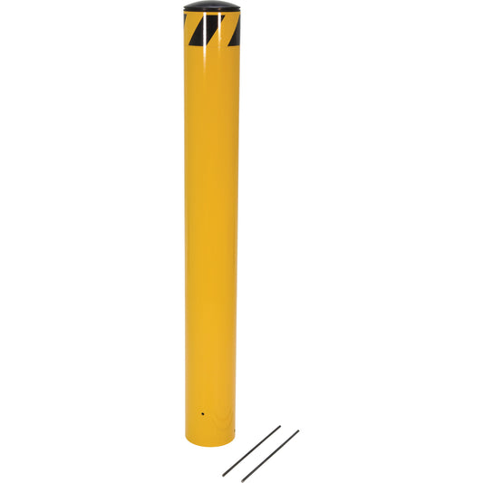 Pour-In-Place Bollards, Steel, 48-1/2" H x 5-9/16" W, Yellow