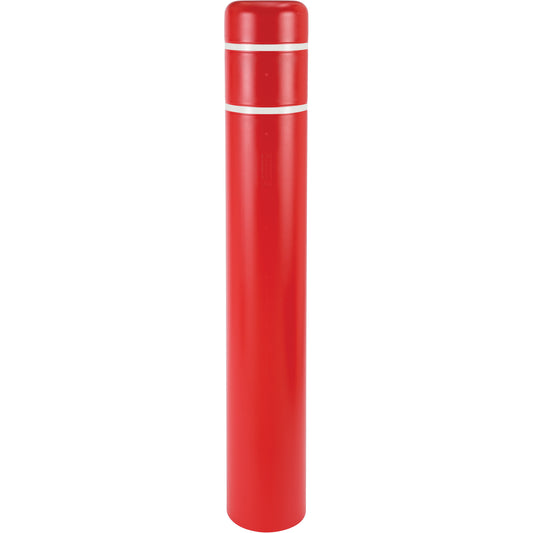 Polyethylene Bollard Covers, 4-1/2" Dia. x 52" L, Red
