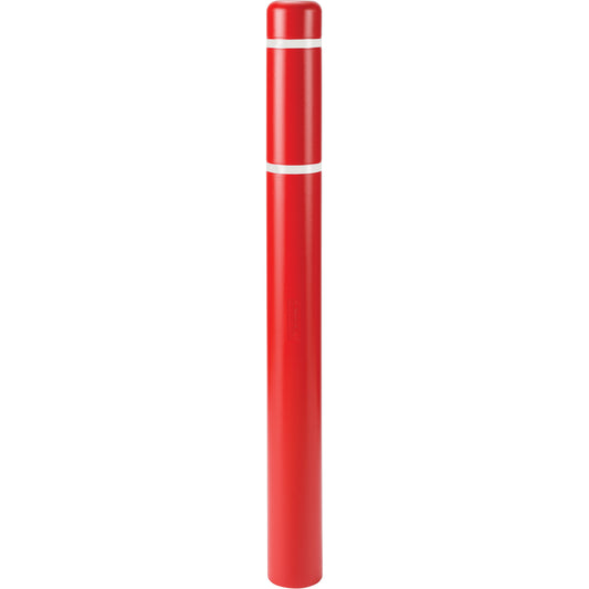Polyethylene Bollard Covers, 6-5/8" Dia. x 72" L, Red