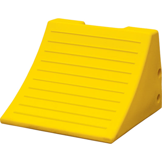 Heavy-Duty Wheel Chocks, Polyurethane, Safety Yellow, 15-1/10" W x 15" D x 11" H