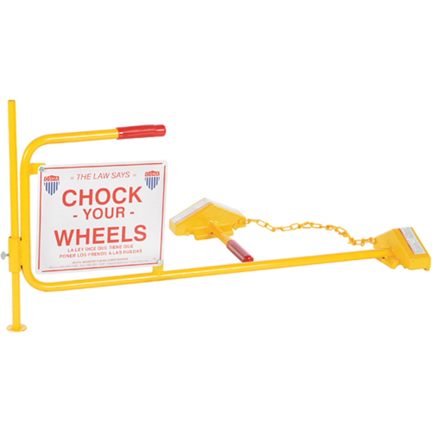 Single Rail Chock With Flag Rail Combo