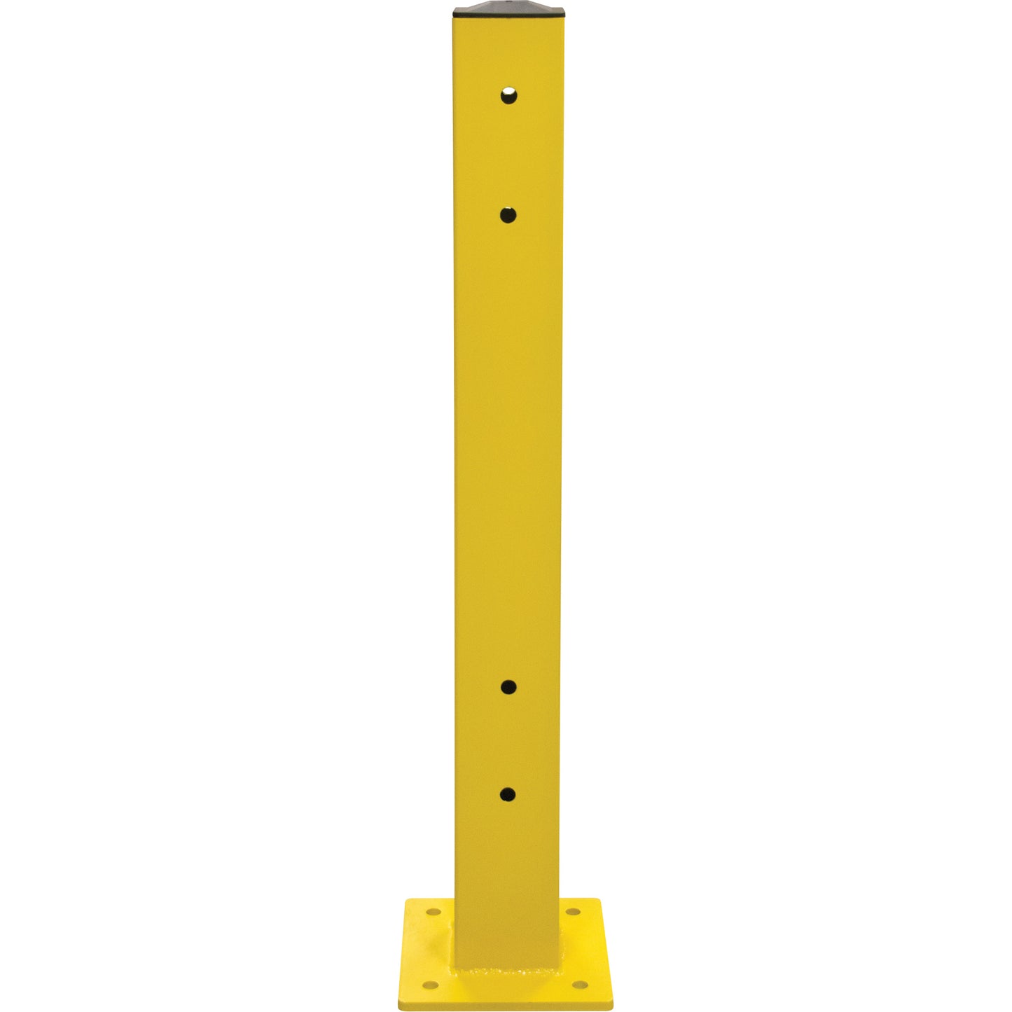 Double Guard Rail Post, Steel, 5" L x 44" H, Safety Yellow