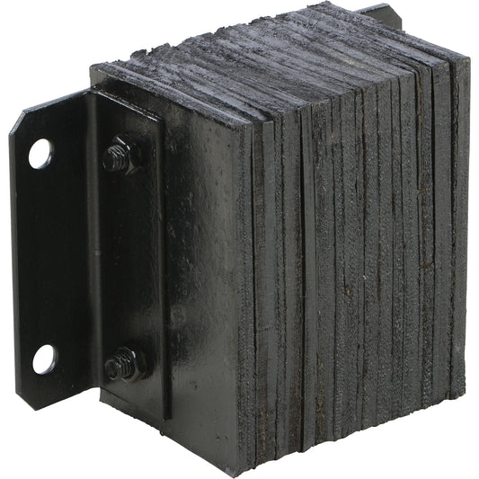 Laminated Dock Bumper, Horizontal, Rubber, 12" W x 6" D x 10" H