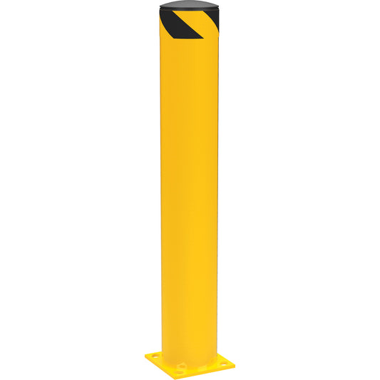 Safety Pipe Bollard, Steel, 42" H x 6-5/8" W, Yellow