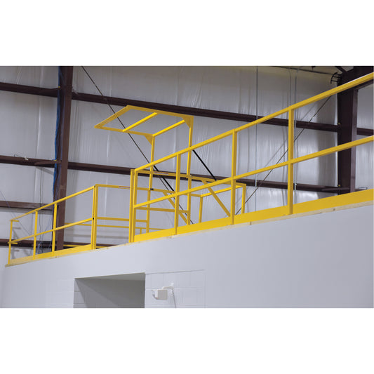 Mezzanine Safety Gate, 68-1/2" L x 42" H, 80-1/16" Raised, Yellow