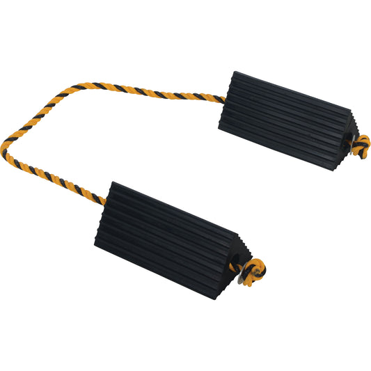 Airline Wheel Chock, 5" x 10" x 4-1/2", Black