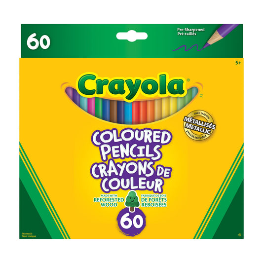 Crayola Coloured Pencils, 60 Count (Case of 12)
