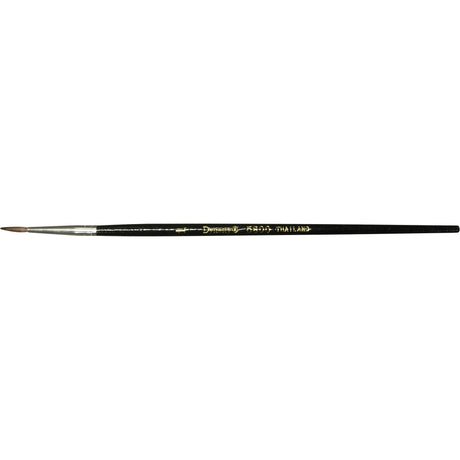 Black Pointed Bristle Artist Brush, 1.9 mm Brush Width, Camel Hair, Wood Handle