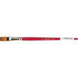 Flat Artist Brush, 1/2" Brush Width, Synthetic, Wood Handle