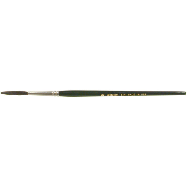 Round Lettering Marking Paint Brush, 5/32" Brush Width, Camel Hair, Wood Handle