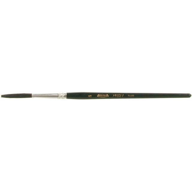 Round Lettering Marking Paint Brush, 3/16" Brush Width, Camel Hair, Wood Handle