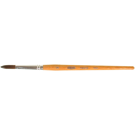 Round Lettering Lacquering Paint Brush, 15/64" Brush Width, Camel Hair, Wood Handle