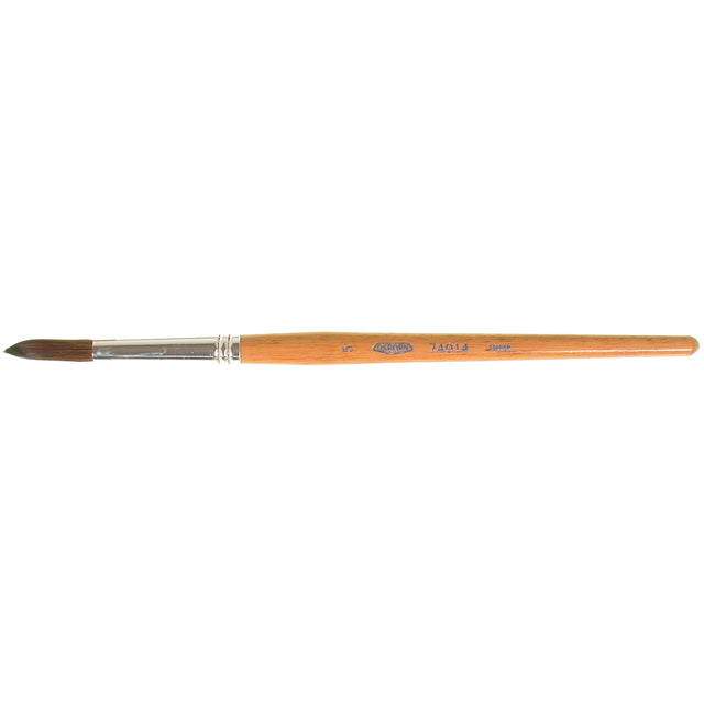 Round Lettering Lacquering Paint Brush, 5/16" Brush Width, Camel Hair, Wood Handle