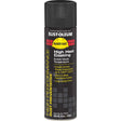 High Heat Spray Paint, Black, Flat, 15 oz., Aerosol Can