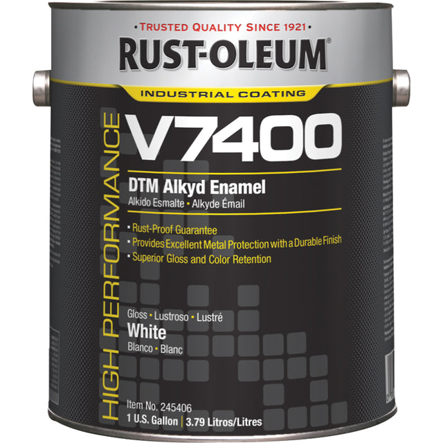 High-Performance V7400 System 340 VOC DTM Alkyd Enamel, White, High-Gloss, Gallon