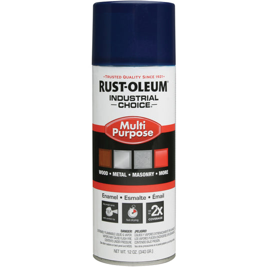 Industrial Choice® 1600 System Multi-Purpose Enamel Spray Paint, Regal Blue, Gloss, 12 oz., Aerosol Can
