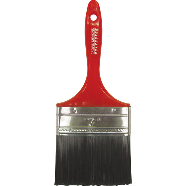 All-Purpose Paint Brush, Polyester, Plastic Handle, 4" Width