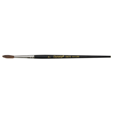 Black Pointed Bristle Artist Brush, 4 mm Brush Width, Camel Hair, Wood Handle