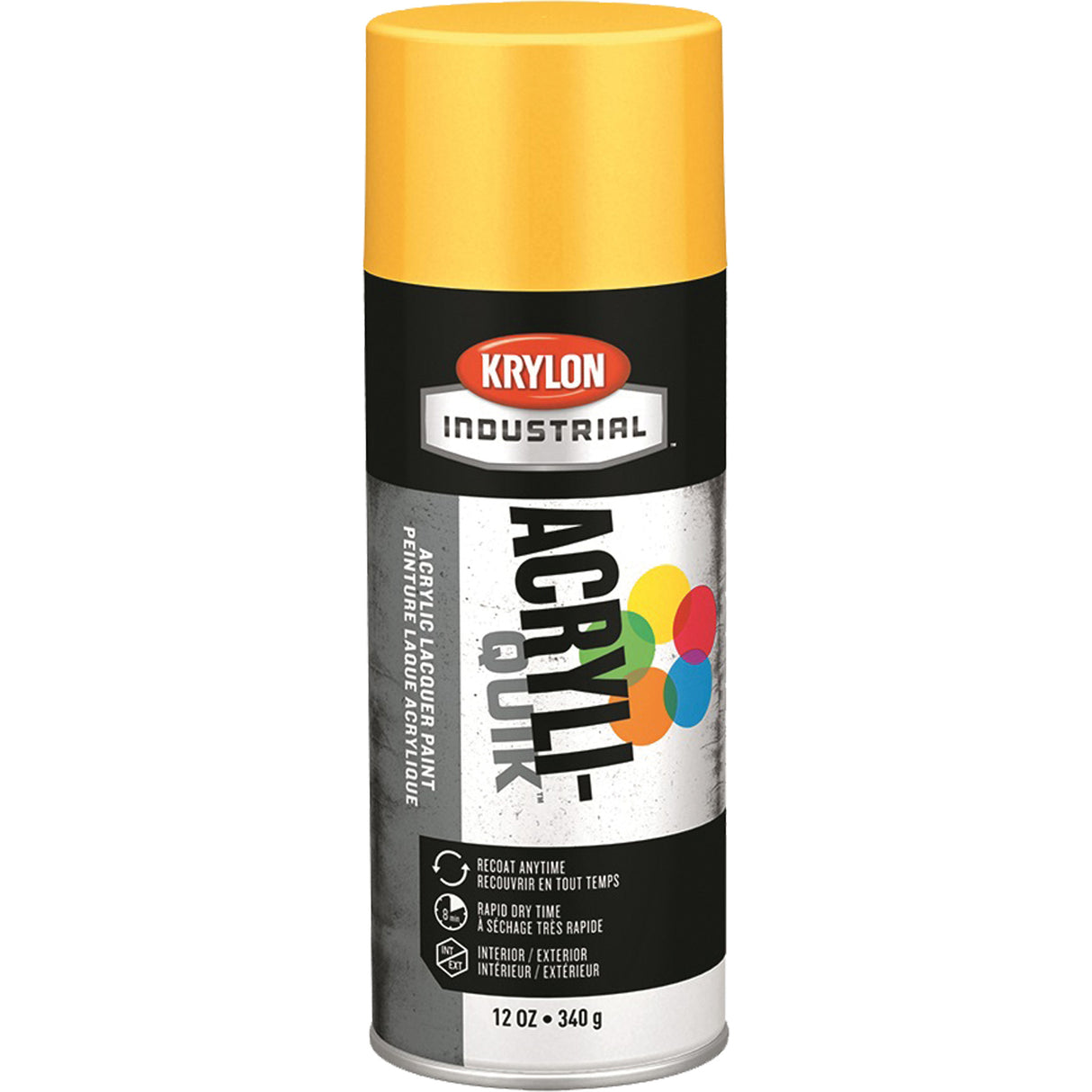 5-Ball Interior-Exterior Industrial Maintenance Paint, OSHA Yellow, High-Gloss, 12 oz., Aerosol Can