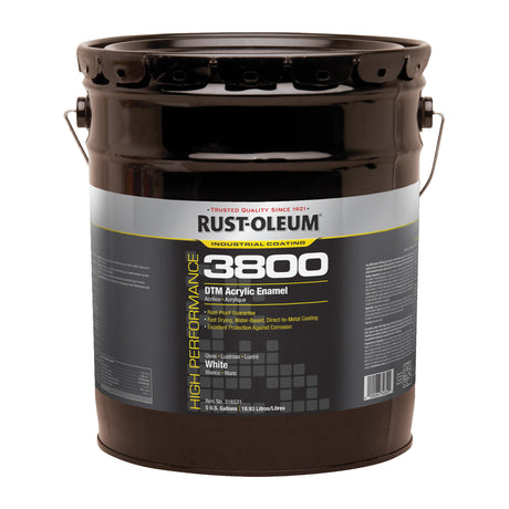 3800 High-Performance DTM Acrylic Enamel, 5 gal., Pail, White