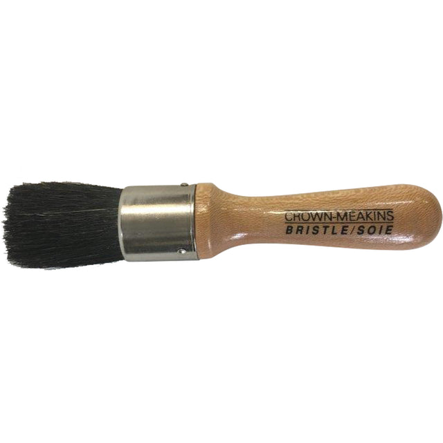 Stencil Brush, Natural Bristles, Wood Handle, 1" Width