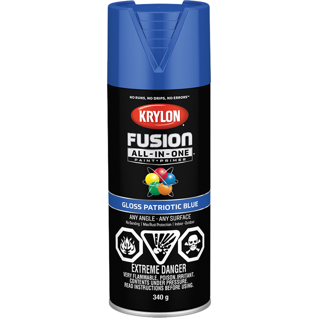 Fusion All-In-One™ Paint, Patriotic Blue, Gloss, 12 oz., Aerosol Can