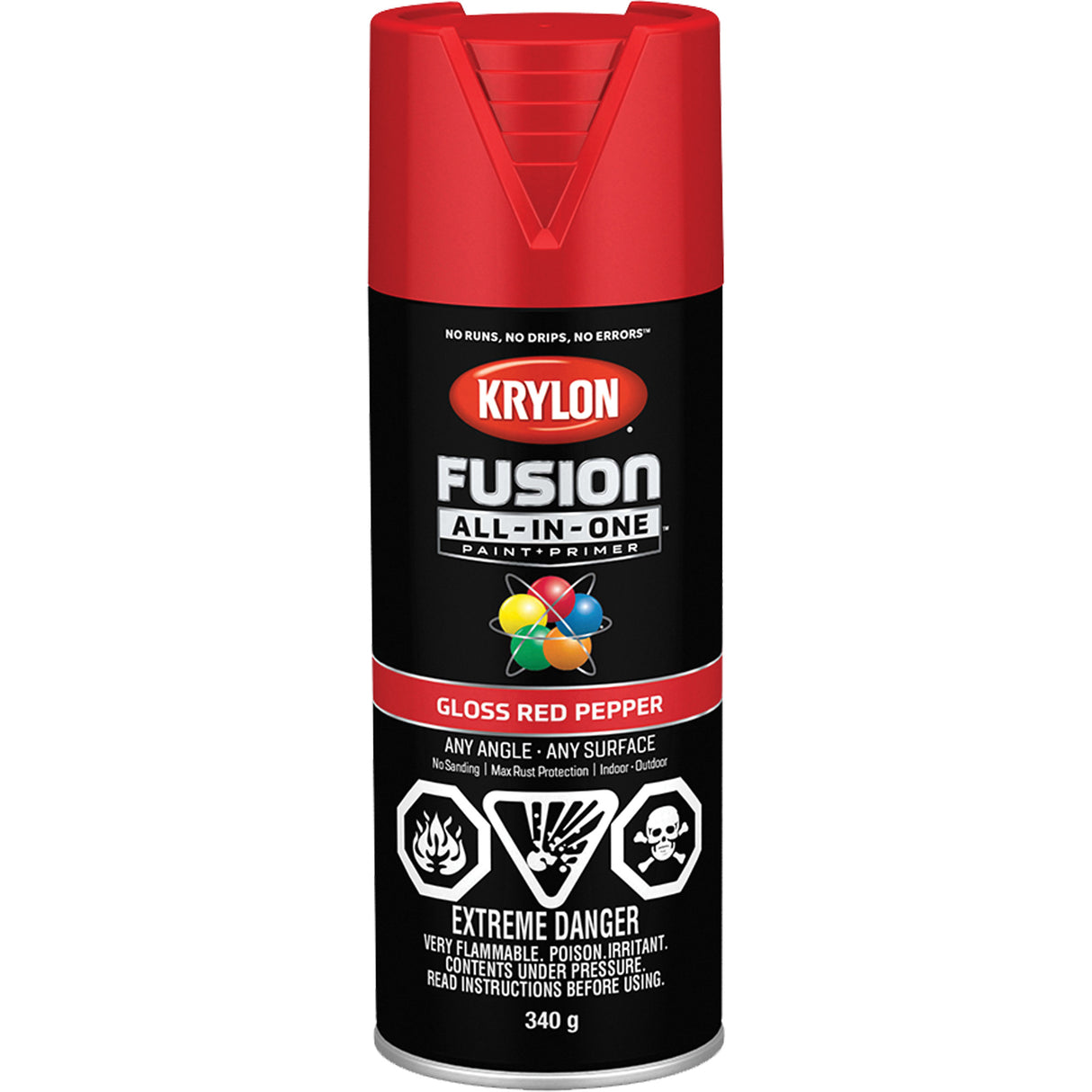 Fusion All-In-One™ Paint, Red Pepper, Gloss, 12 oz., Aerosol Can
