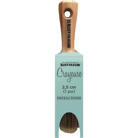 Chalked Oval Paint Brush, Polyester/Synthetic, Wood Handle, 1" Width