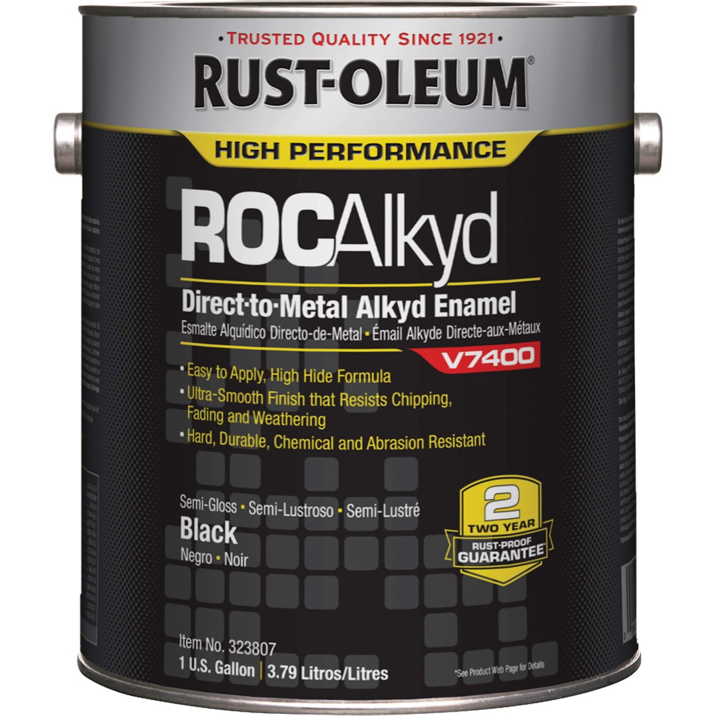 High-Performance V7400 System 340 VOC DTM Alkyd Enamel, Black, Semi-Gloss, Gallon