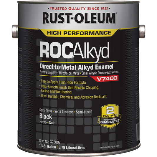 High-Performance V7400 System 340 VOC DTM Alkyd Enamel, Black, Semi-Gloss, Gallon