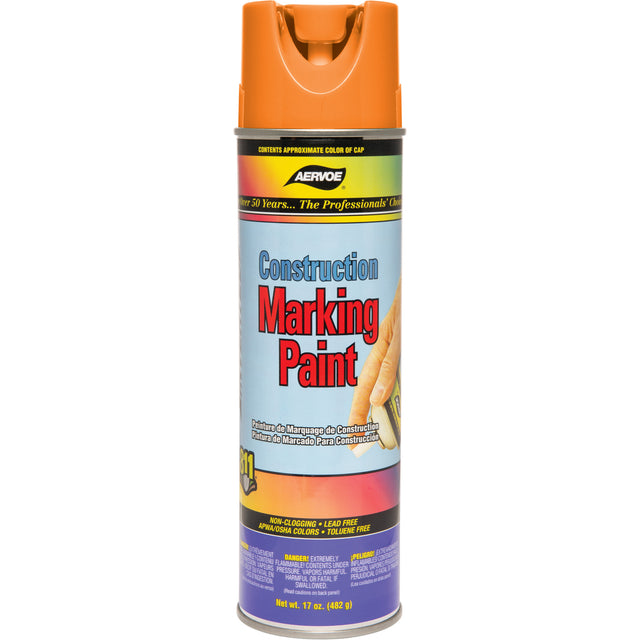 Construction Marking Paint, 17 oz., Aerosol Can