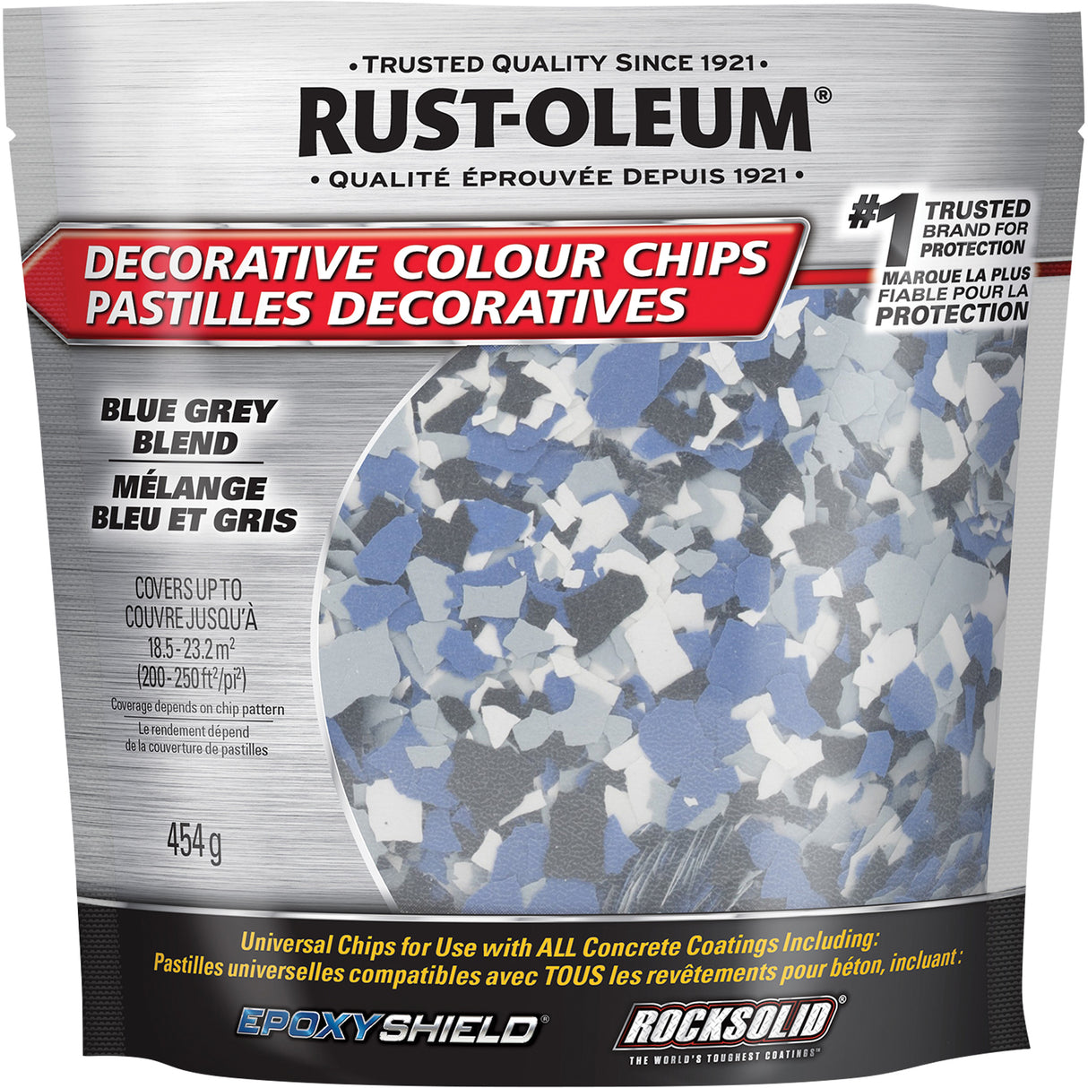 Decorative Colour Chips, 474 g, Bag, Blue Grey Blend