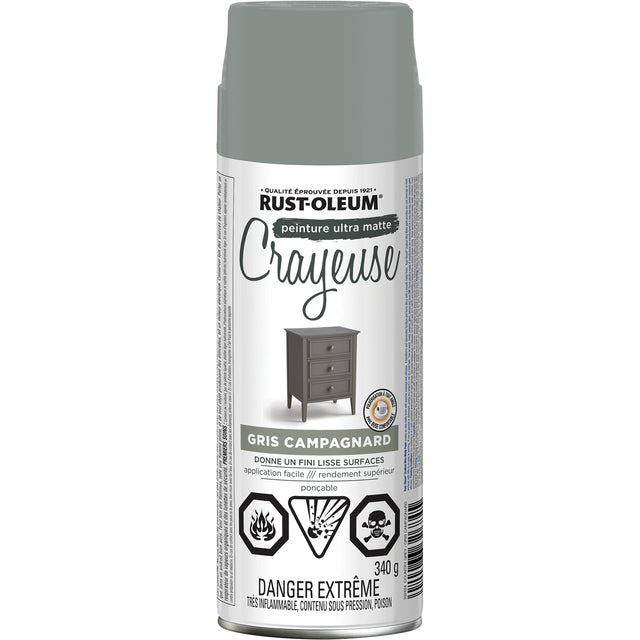 Chalked Paint, Aerosol Can, Country Grey