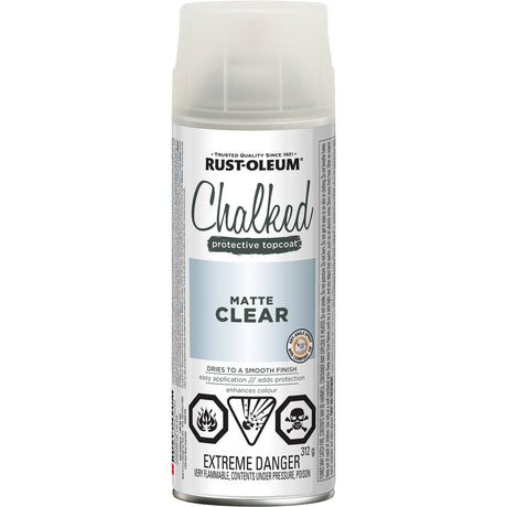 Chalked Protective Topcoat, Aerosol Can, Clear