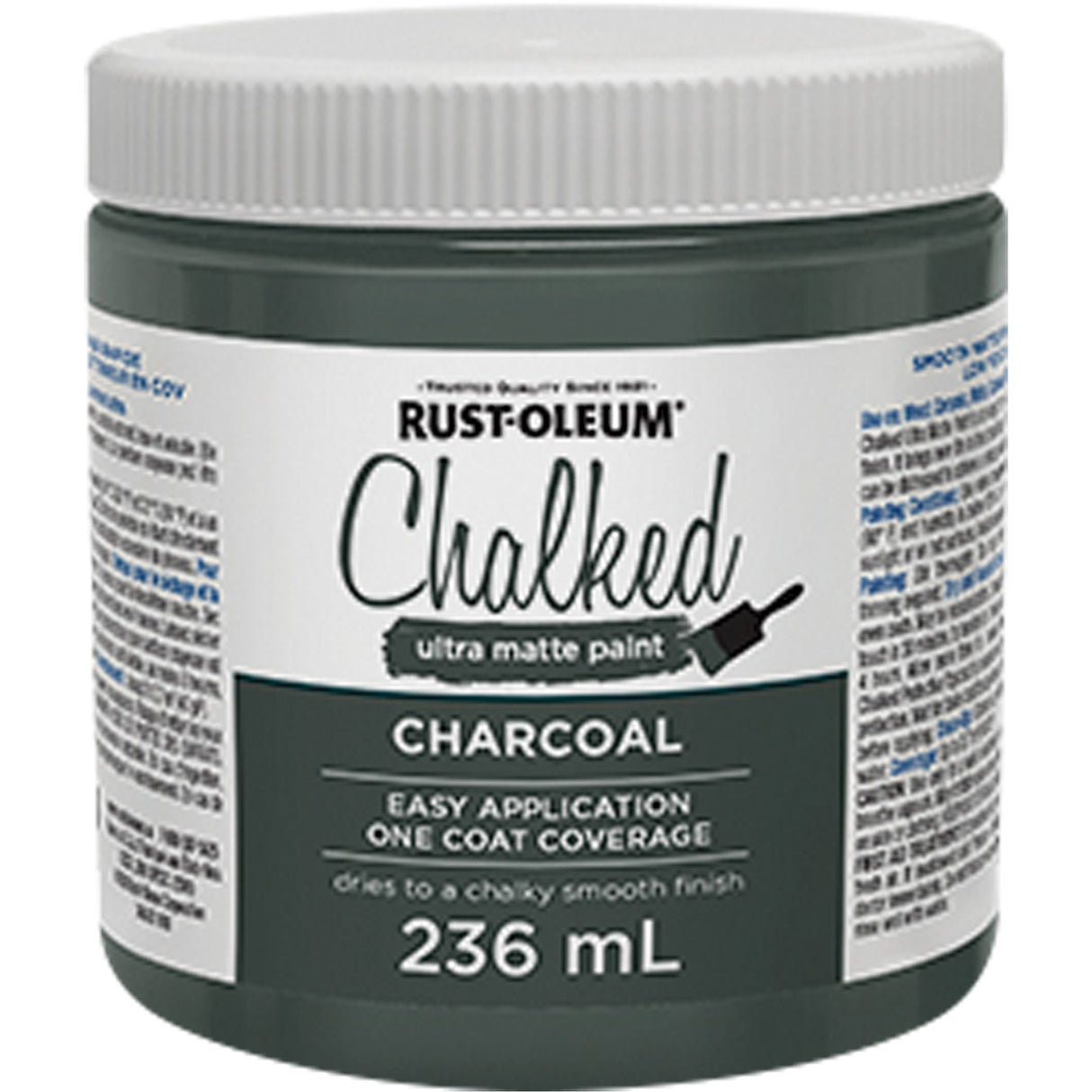 Chalked Paint, 236 ml, Jar, Charcoal