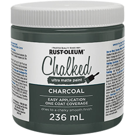 Chalked Paint, 236 ml, Jar, Charcoal