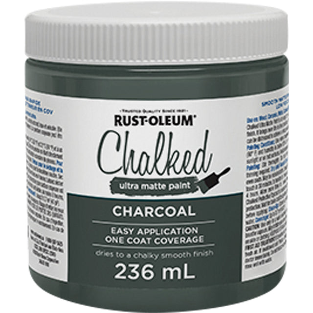 Chalked Paint, 236 ml, Jar, Charcoal