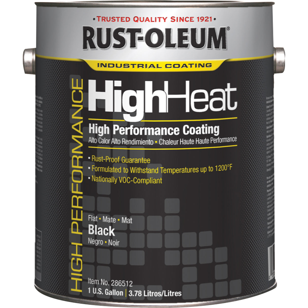 High Performance High Heat Coating, Gallon, Black