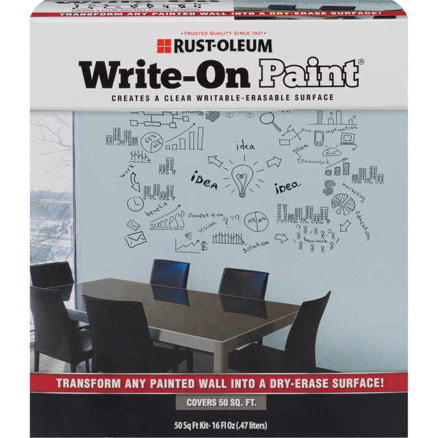 Write-On Paint® Dry-Erase Surface Paint, 473 ml, Kit, Clear
