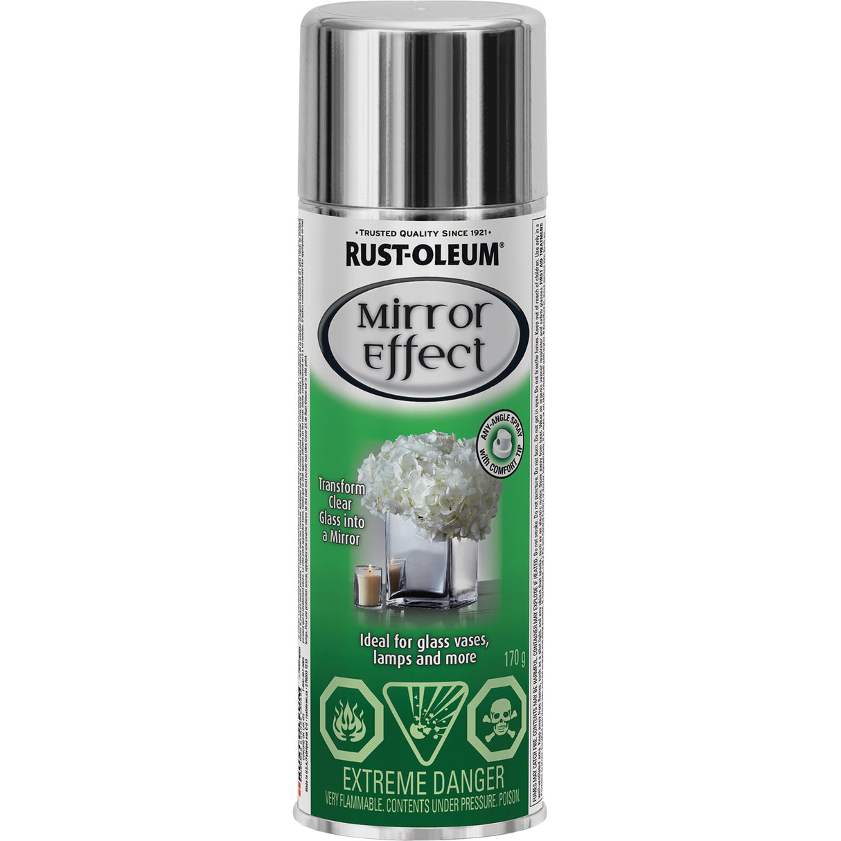 Specialty Mirror Effect Spray Paint, Aerosol Can, Silver