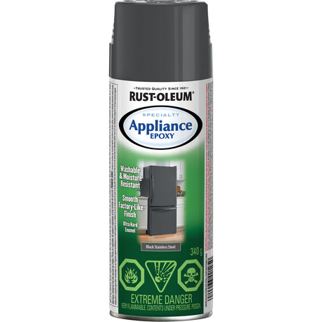 Specialty Appliance Epoxy Coating, Aerosol Can, Black Stainless Steel